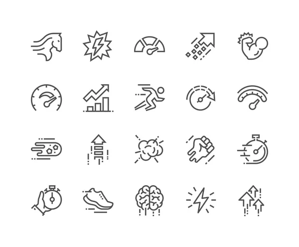 Line Performance Icons — Stock Vector