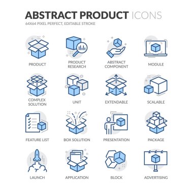 Line Abstract Product Color Icons clipart