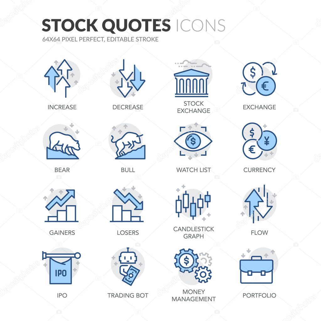 Line Stock Quotes Icons