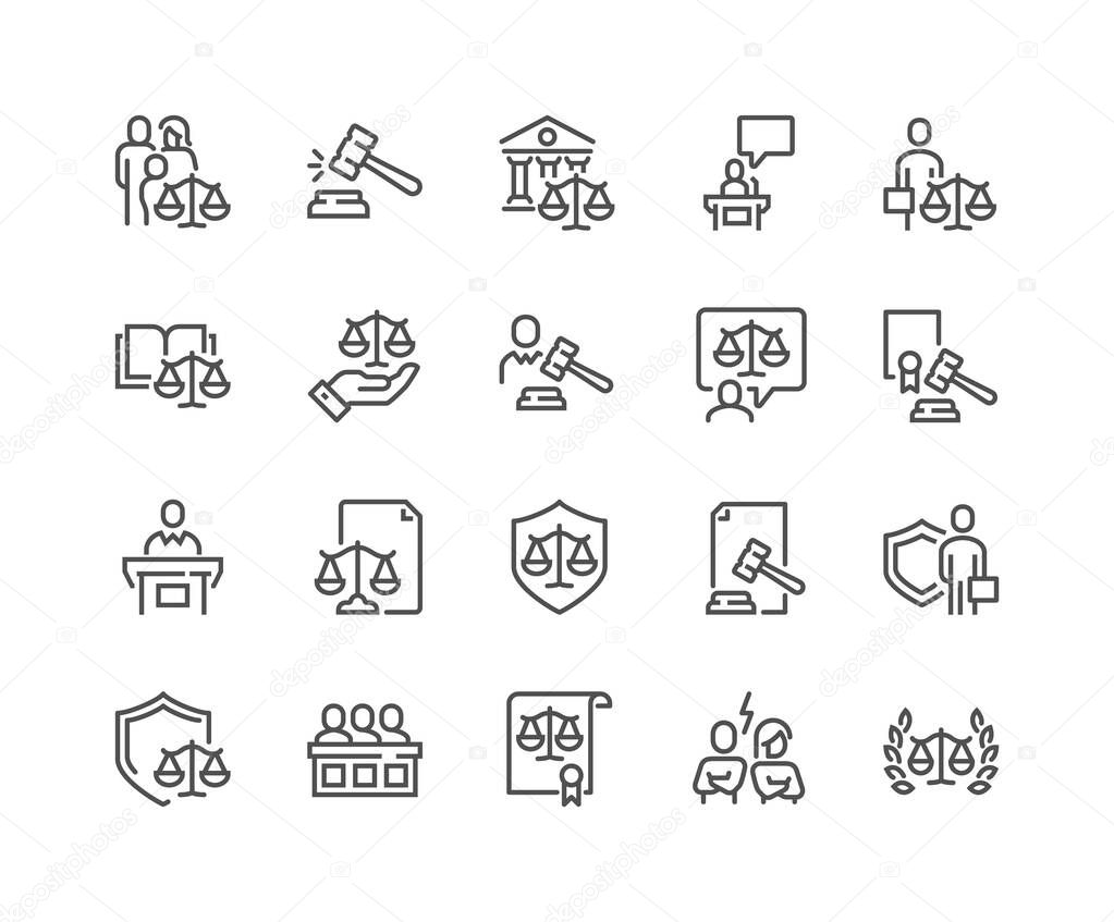 Line Court Icons