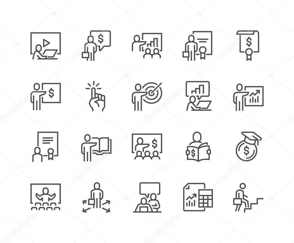 Line Business Training Icons