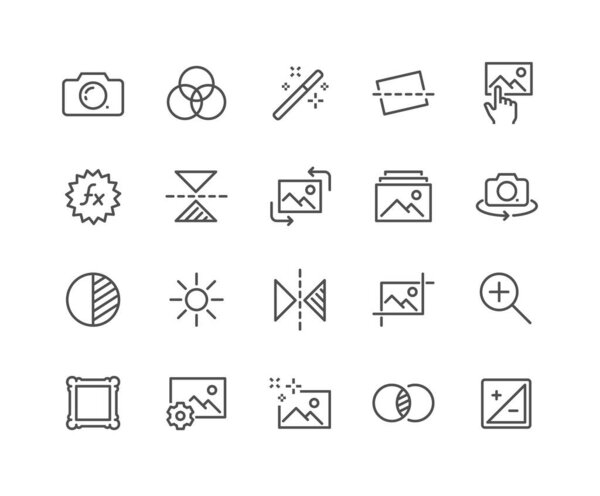 Line Image Editing Icons