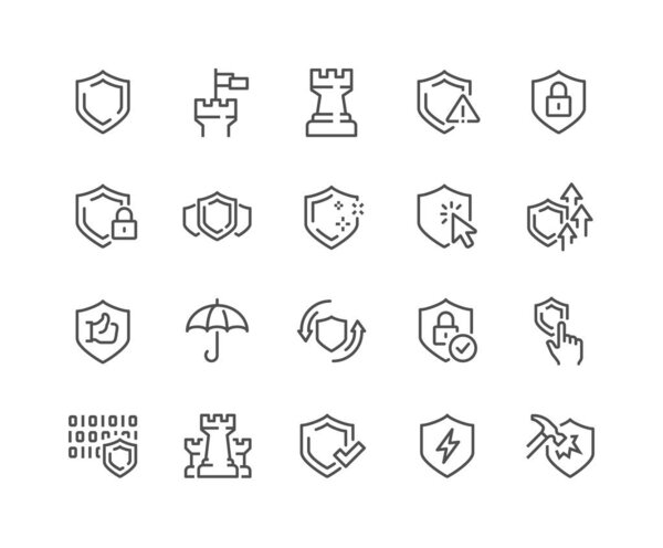 Line Defense Icons