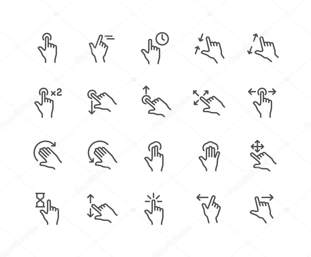 Line Gesture Icons