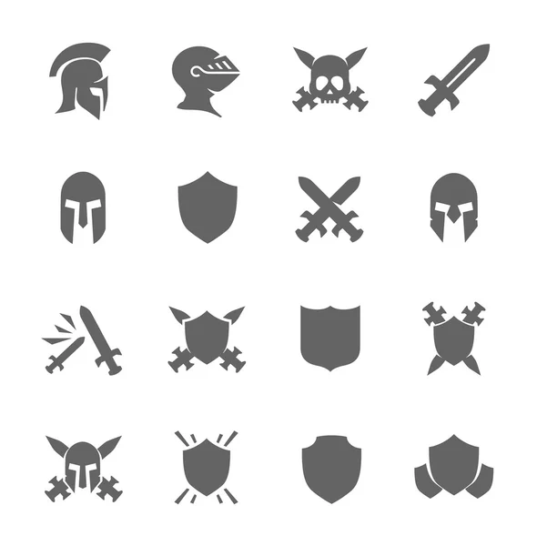 Oorlog pictogrammen — Stockvector