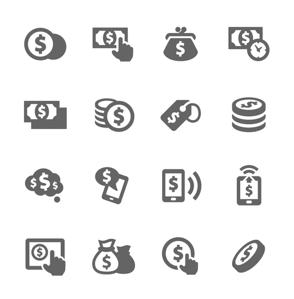 Iconos de dinero — Vector de stock