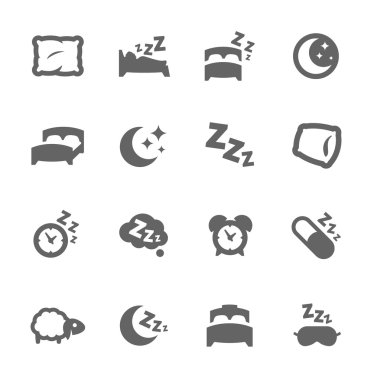 Sleep Well Icons clipart