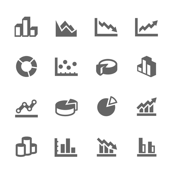Graph Icons — Stock Vector
