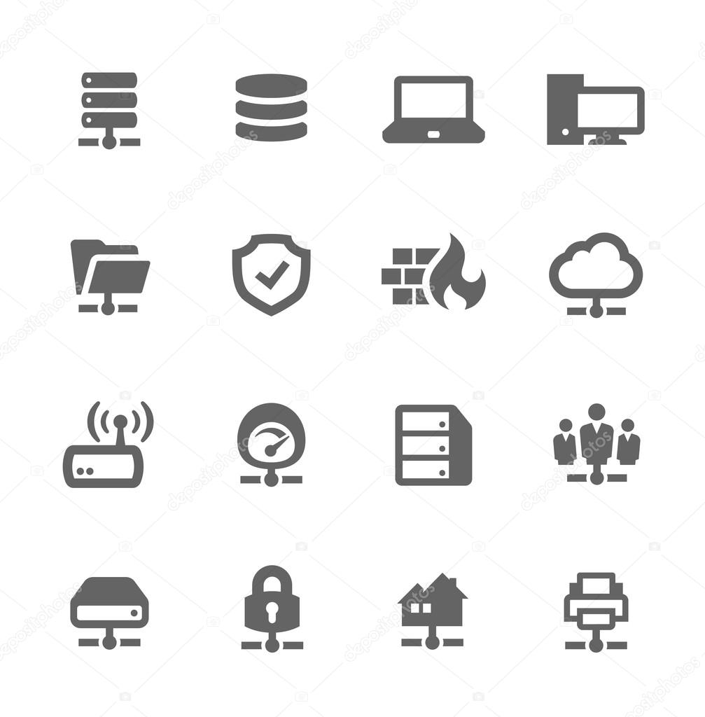 Network and Servers Icons