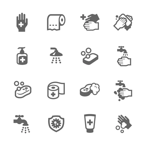 Iconos de higiene simples — Archivo Imágenes Vectoriales