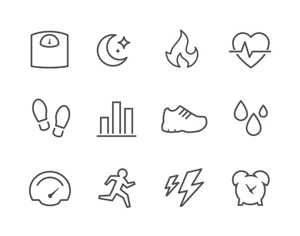 Activity Tracking Icons — Stock Vector