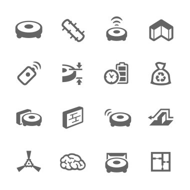 Basit Robot süpürge simgeler