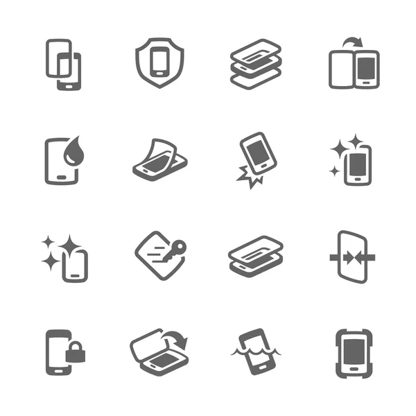Enkel Smart täcka ikoner — Stock vektor