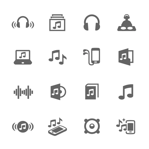 Iconos de sonido simples — Archivo Imágenes Vectoriales