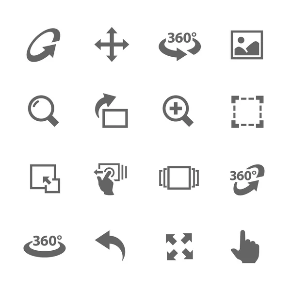 Image Manipulation Icons — Stock Vector