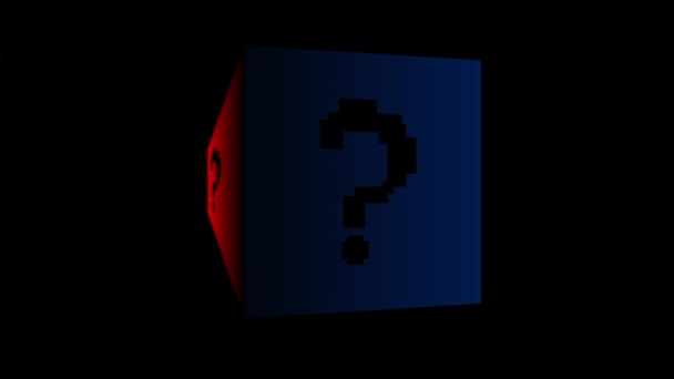 Semaless Meve Box Question Mark Mystery Prize Video — стоковое видео