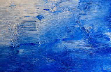 Mavi resim arka plan - darbeleri üzerine yağlıboya