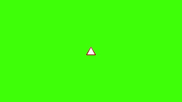 The international hazard or warning signs are recognizable symbols designed to warn about dangerous situations. — Stock Footage International Hazard Warning Signs Recognizable Symbols Designed Warn Dangerous Situations Royalty Free Stock Video