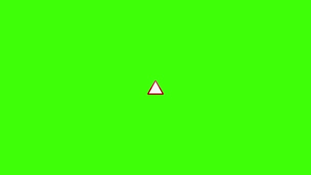 The international hazard or warning signs are recognizable symbols designed to warn about dangerous situations. — Stock Footage International Hazard Warning Signs Recognizable Symbols Designed Warn Dangerous Situations Stock Footage