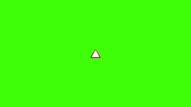 The international hazard or warning signs are recognizable symbols designed to warn about dangerous situations. — Stock Footage International Hazard Warning Signs Recognizable Symbols Designed Warn Dangerous Situations Stock Footage