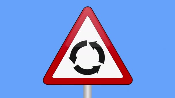 International Hazard Warning Signs Recognizable Symbols Designed Warn Dangerous Situations — Stock Video