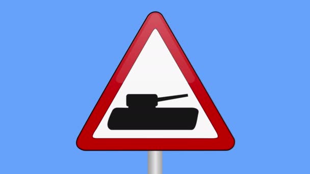 国際的な危険または警告記号は 危険な状況について警告するように設計された認識可能なシンボルです — ストック動画