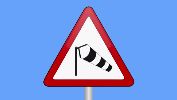 国际危险或警告标志是可识别的标志 旨在警告危险局势 — 图库视频影像