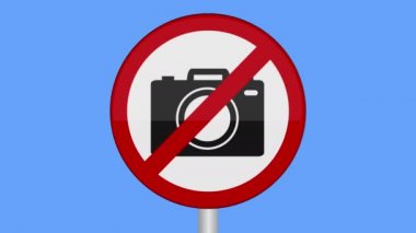 İnsanların fotoğraf çekemeyeceği, video kaydedemeyeceği ve gizli, casus ya da güvenlik kamerası kullanamayacağı yer simgesi.