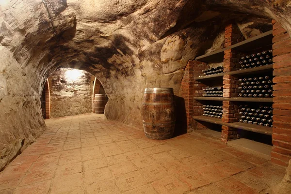 Tunnel with wine cellar — Stock Photo, Image