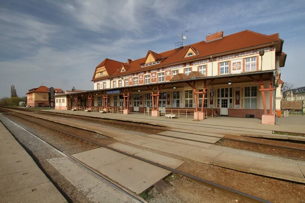 Ferrovia em Uherske Hradiste — Fotografia de Stock