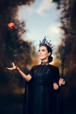 Evil Queen fantezi portre zehirli elma ile