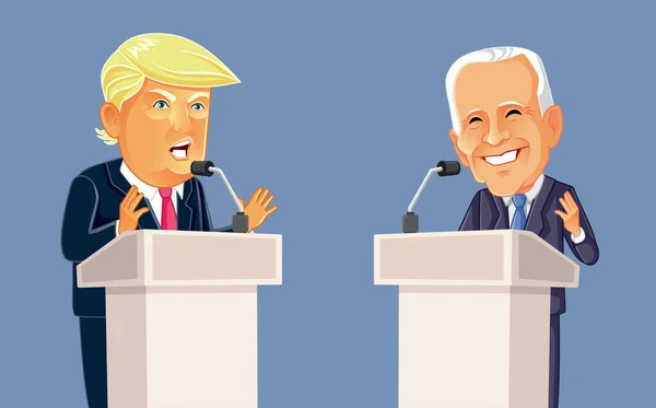 Usa Szeptember Donald Trump Kontra Joe Biden — Stock Vector