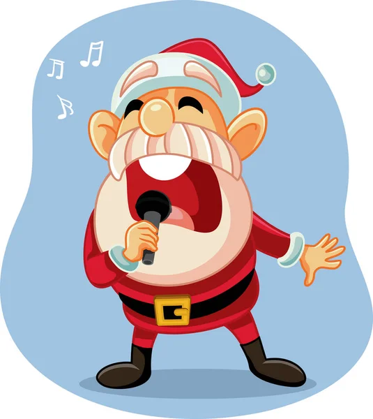Alegre Santa Claus Cantando Villancicos — Archivo Imágenes Vectoriales
