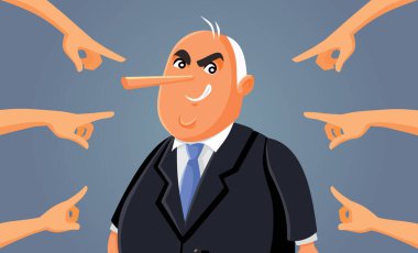 Ahlaksız Yalancı Politikacıyı Gösteren Eller