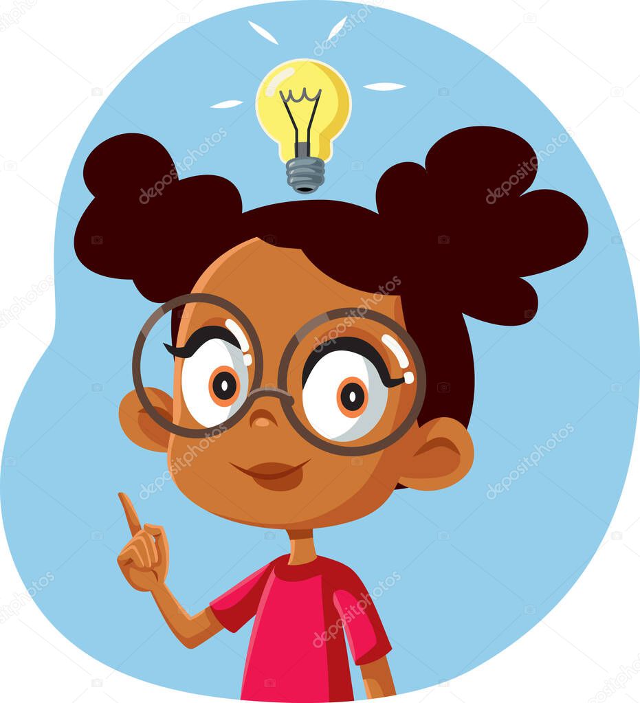 African Female Student Having a Clever Idea