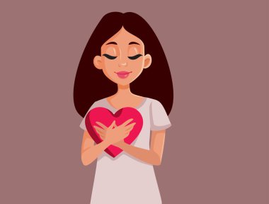 Bir Kalp Tutan Kadın Minnettar Hissediyor