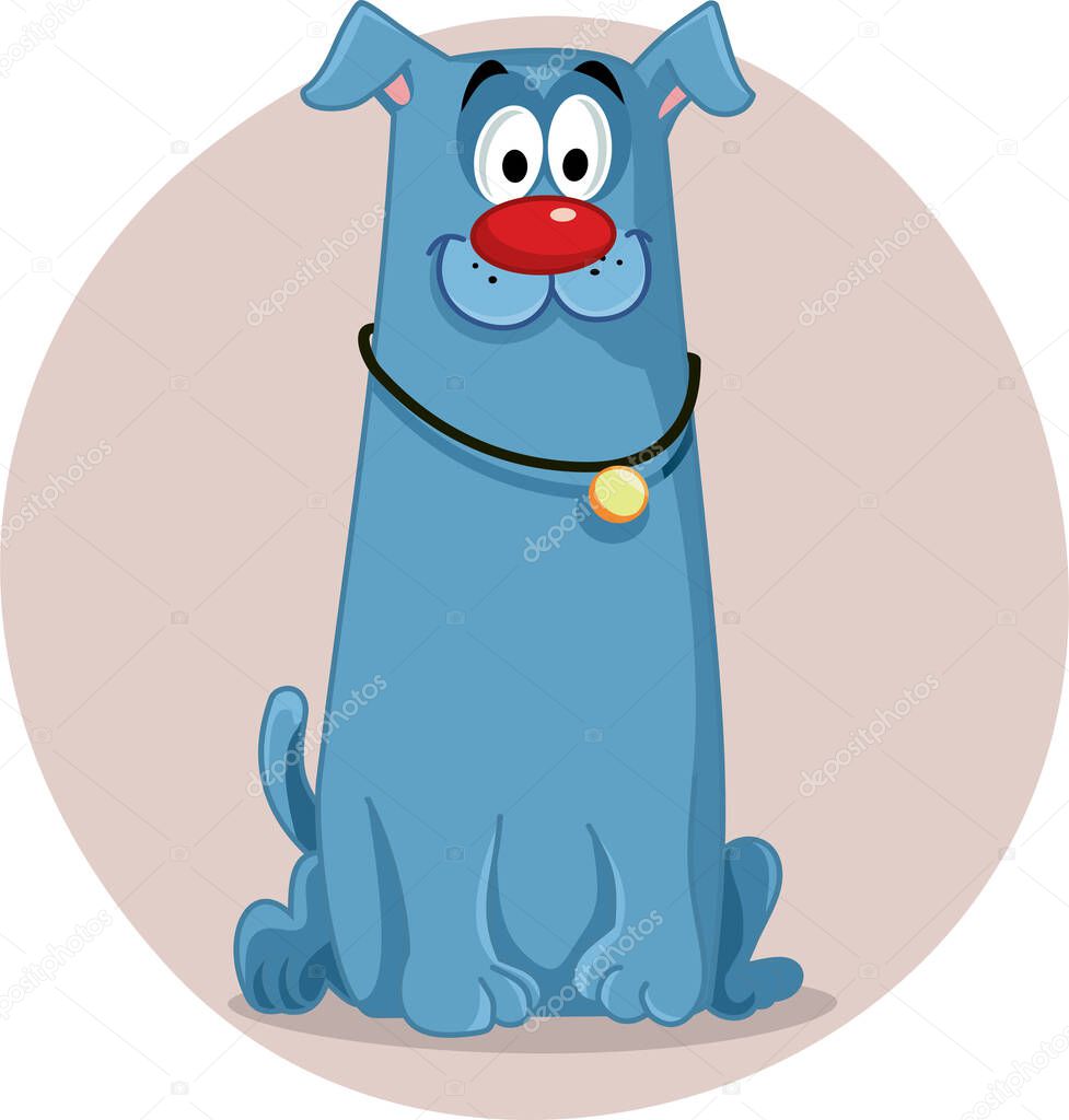 Funny Dog Vector Cartoon Character