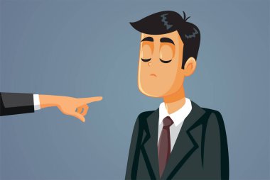 Üzücü Çalışan Kovulmuş Vektör İllüstrasyonu