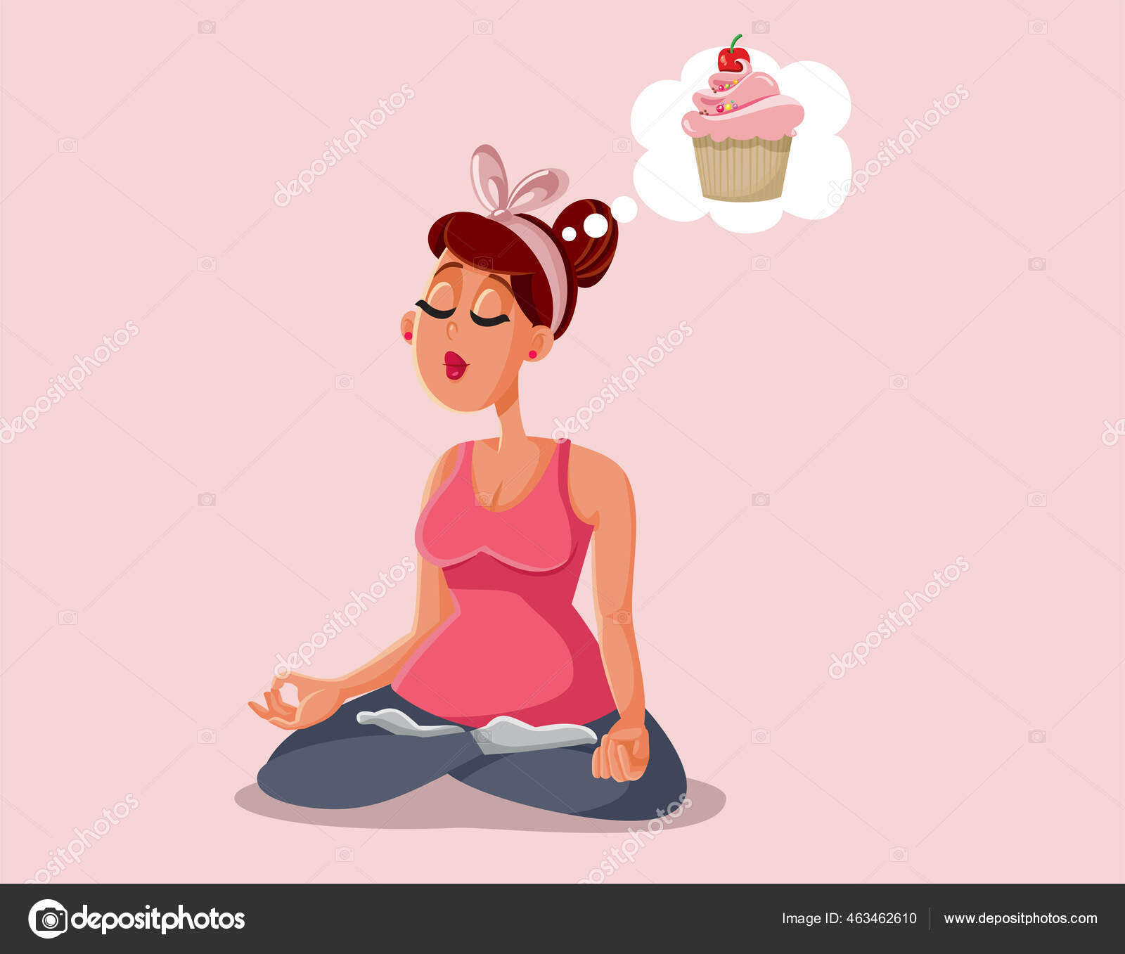Vektorgrafiken Yoga Ungesundes Essen Vektorbilder Yoga Ungesundes Essen Depositphotos