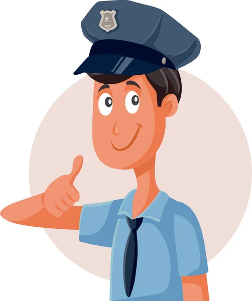 Αστυνομικός Δίνει Thumbs Sign — Διανυσματικό Αρχείο