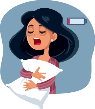 Enerjisi Olmayan Esneyen Yorgun Kadın