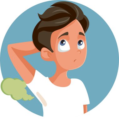 Genç Çocuk terliyor Kokulu Koltuk altları var