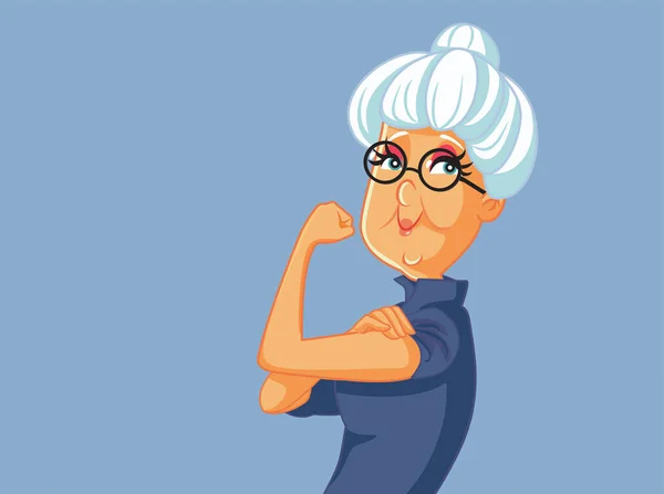 Сильная Здоровая Пожилая Женщина — стоковый вектор