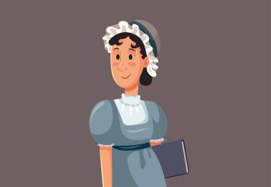 Jane Austen Vektör Karikatür Çizimi