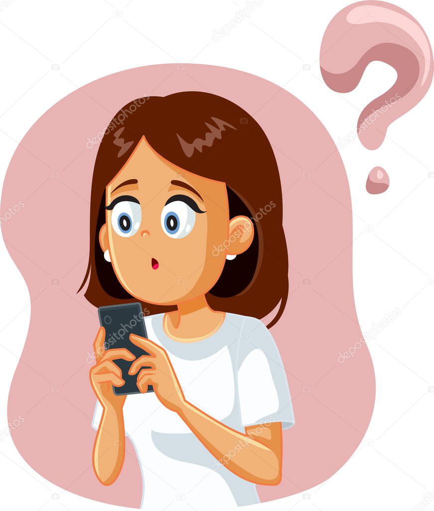 Curious Woman Having Questions Searching Online