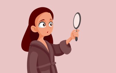 Ayna Vektörü Çizgifilmine Bakan Güvenilmez Genç Kız