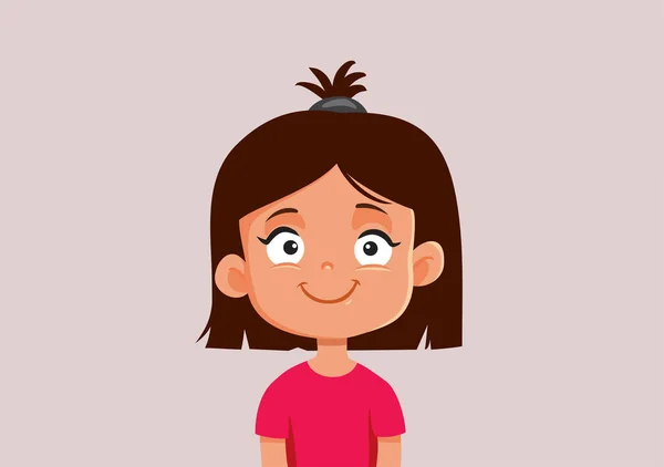 Menina Vector Desenhos Animados Personagem Ilustração — Vetor de Stock