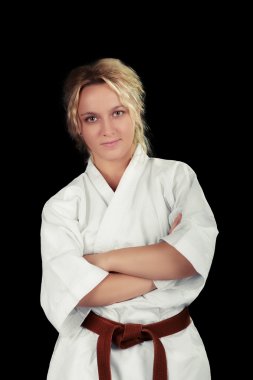 Karate kadın Kimono giymiş