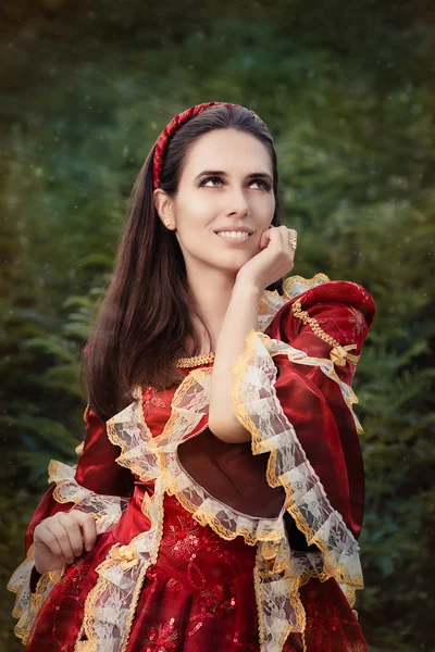 Středověká princezna s úsměvem — Stock fotografie