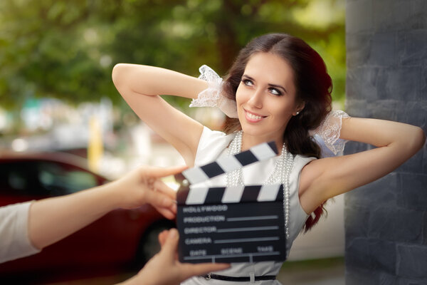 Happy Elegant Woman Ready for a Shoot